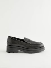 Black Forever Comfort® Leather Chunky Loafers - Image 4 of 8