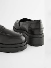 Black Forever Comfort® Leather Chunky Loafers - Image 6 of 8