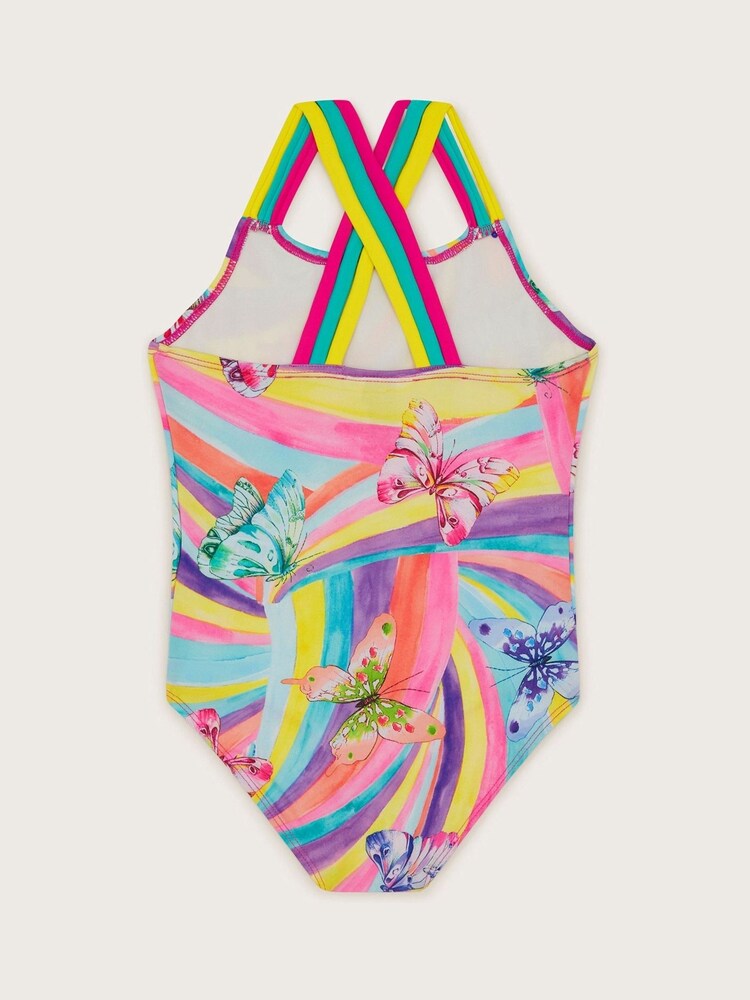 Monsoon Pink Butterfly Swirl Swimsuit - Image 2 of 3