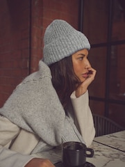 Grey Knitted Beanie Hat - Image 1 of 4