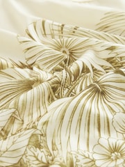 Ecru and Green Leaf Print Woven Mix Short Sleeve T-Shirt - Image 6 of 6