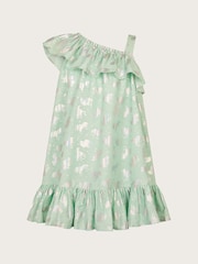Monsoon Unicorn Print Frill Dress - Image 2 of 4