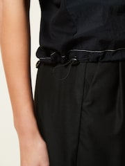 Black Utility Drawstring Crop Tank Top - Image 6 of 6
