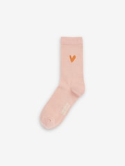 Caroline Gardner Pink Signature Heart Motif Crew Socks 3 Pack - Image 3 of 4