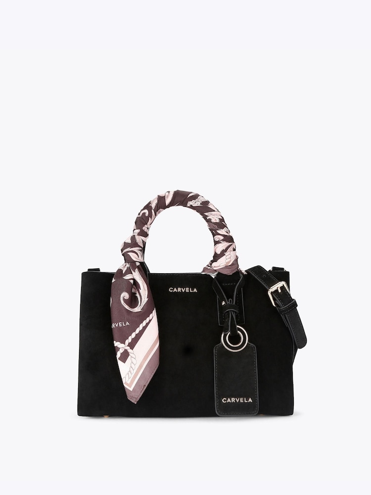 Carvela Black Nina Suede Mini Tote Bag - Image 1 of 5