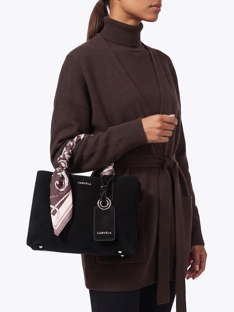 Carvela Black Nina Suede Mini Tote Bag - Image 2 of 5