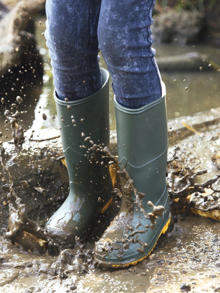 Grün - Muddy Puddles, klassische wasserdichte Gummistiefel - Bild 1 von 4 Grün - Muddy Puddles, klassische wasserdichte Gummistiefel - Bild 1 von 4