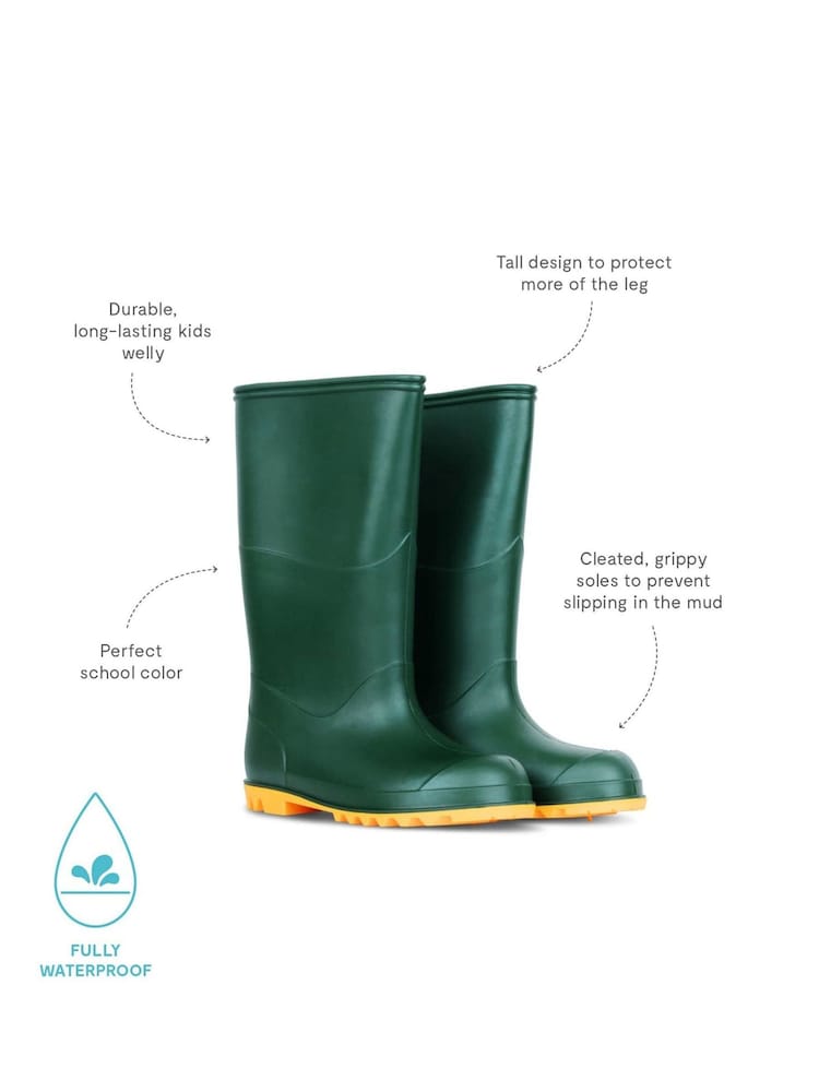 Grün - Muddy Puddles, klassische wasserdichte Gummistiefel - Bild 4 von 4 Grün - Muddy Puddles, klassische wasserdichte Gummistiefel - Bild 4 von 4