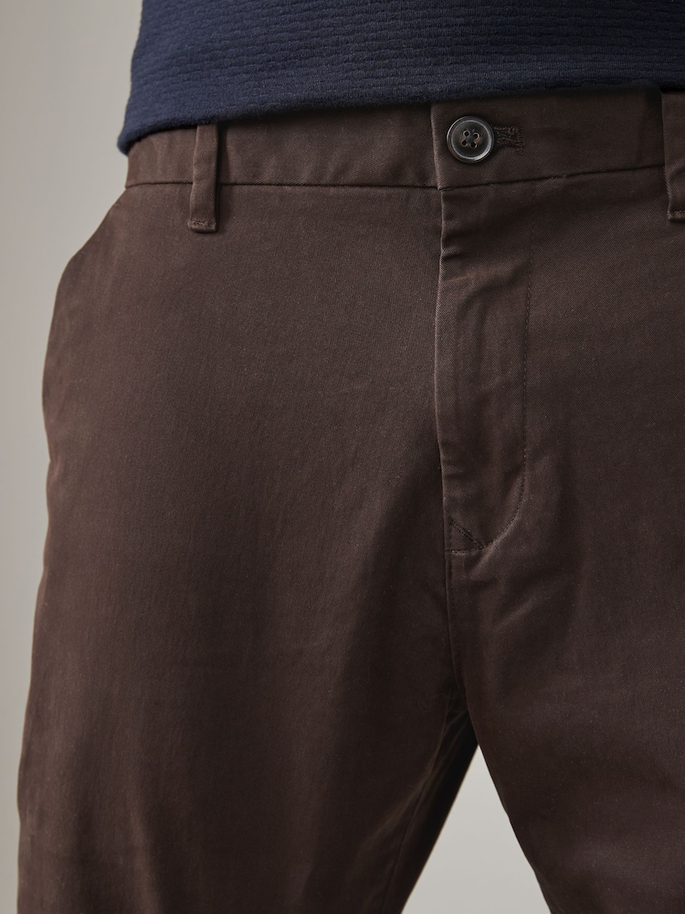 Brun - Slim Fit (Slim Fit) - Pantalon chino stretch - Image 5 of 10