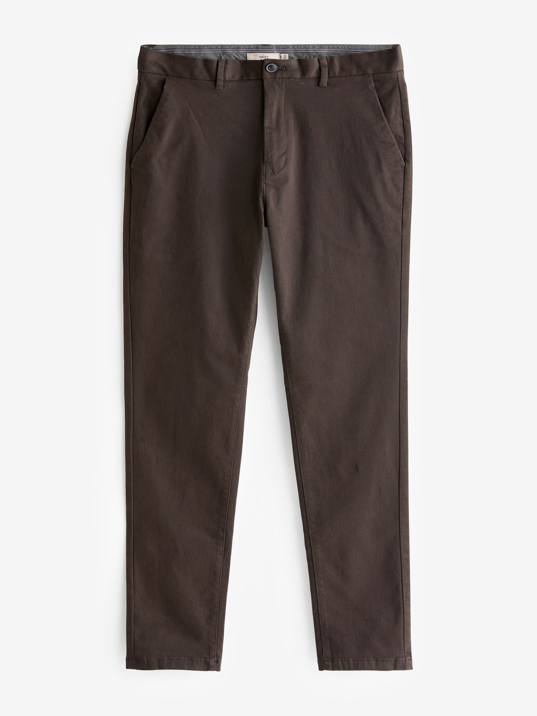 Buy Brown Slim Fit Stretch Chinos Trousers from Next Canada