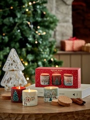 Red Festive Spice Scented Christmas Set of 3 Candle - Image 1 of 4