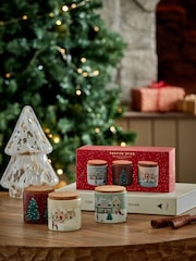 Red Festive Spice Scented Christmas Set of 3 Candle - Image 2 of 4