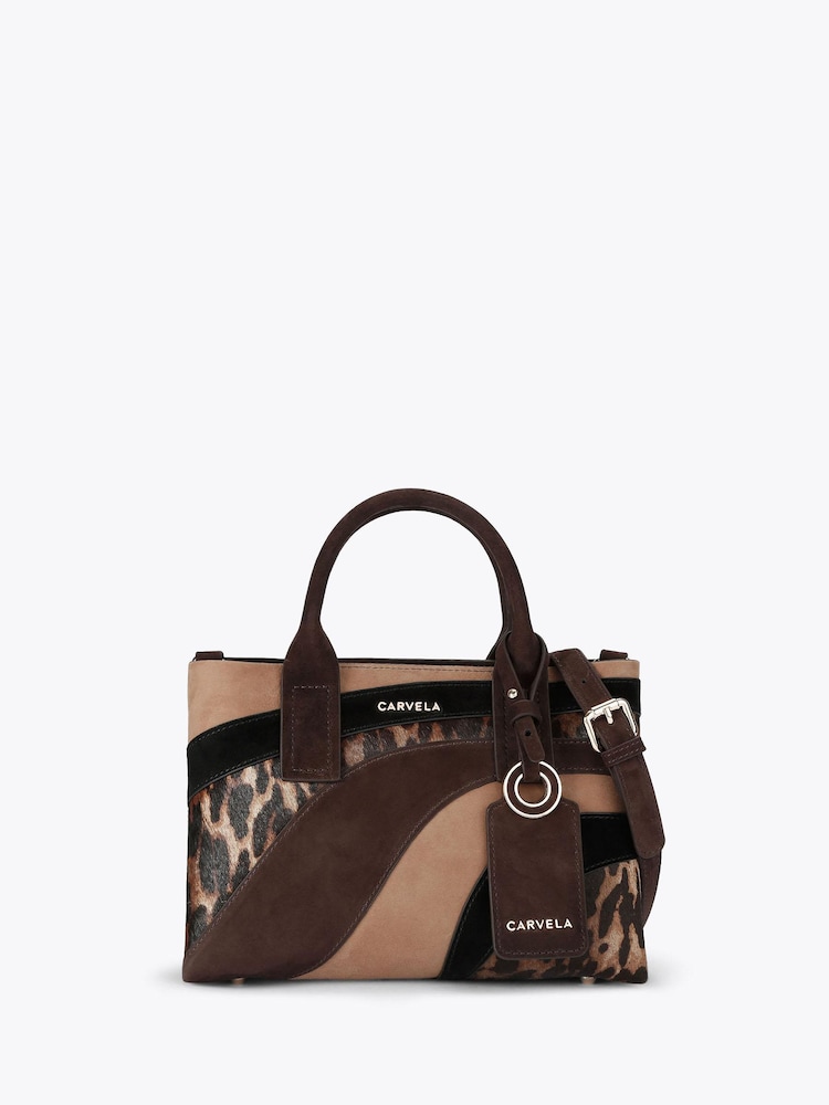 Carvela Pink Nina Suede Mini Tote Bag - Image 1 of 5