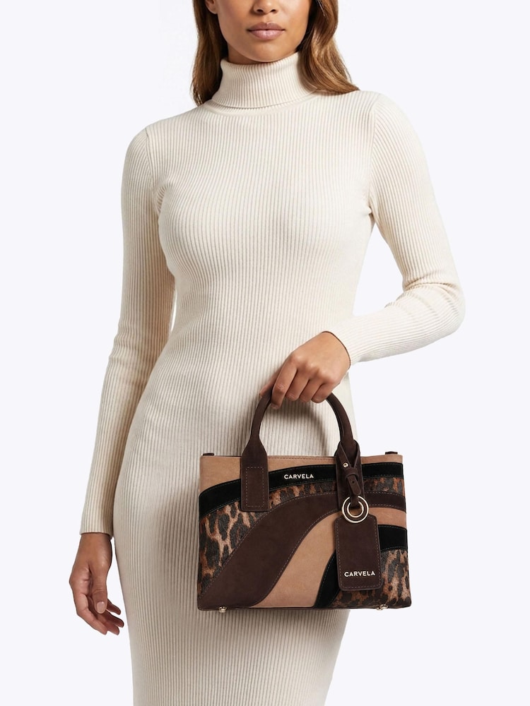 Carvela Pink Nina Suede Mini Tote Bag - Image 2 of 5