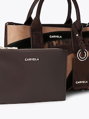 Carvela Pink Nina Suede Mini Tote Bag - Image 5 of 5