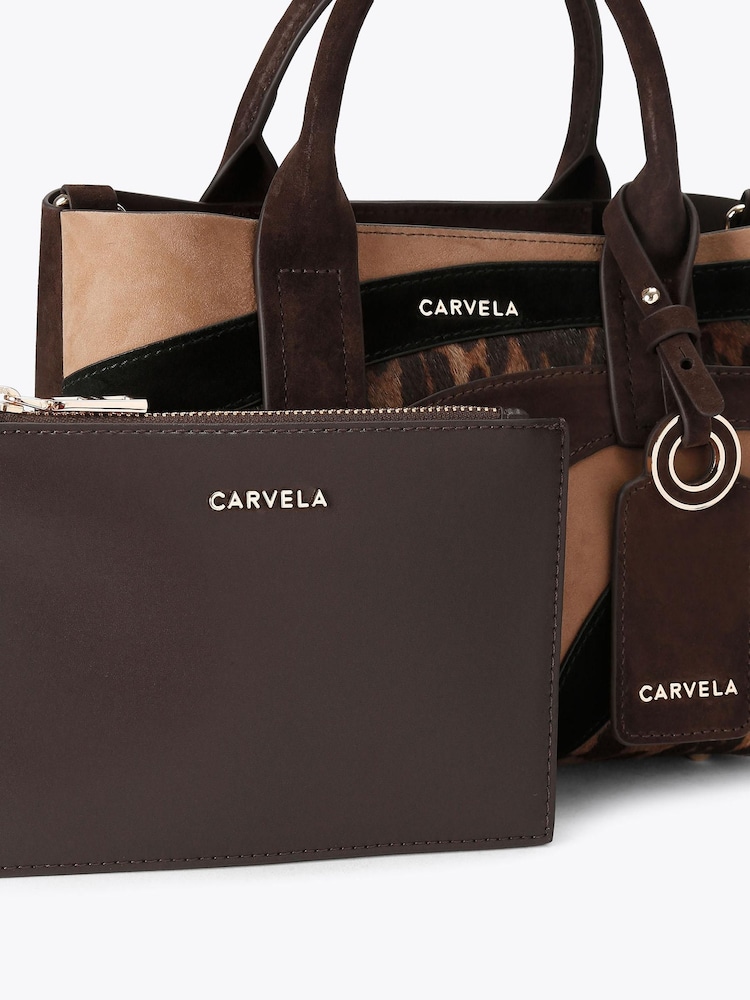 Carvela Pink Nina Suede Mini Tote Bag - Image 5 of 5