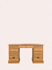 Laura Ashley Honey Gold Garrat 7 Drawer Desk - Image 2 of 6