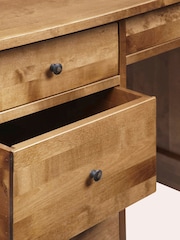 Laura Ashley Honey Gold Garrat 7 Drawer Desk - Image 5 of 6