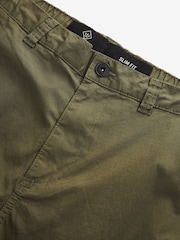 Khaki Green Slim Lightweight Stretch Cargo Utility Trousers - Image 8 of 10