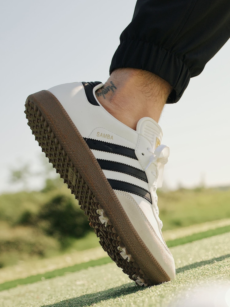adidas Golf Samba White/Black Shoes - Image 1 of 11