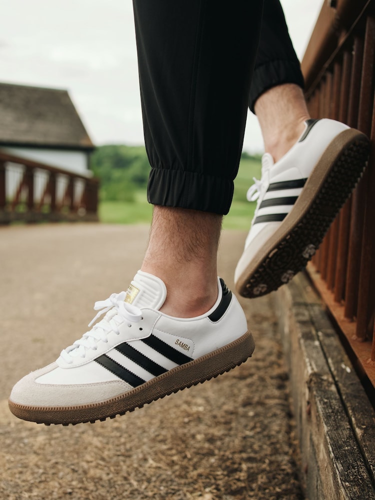 adidas Golf Samba White/Black Shoes - Image 2 of 11