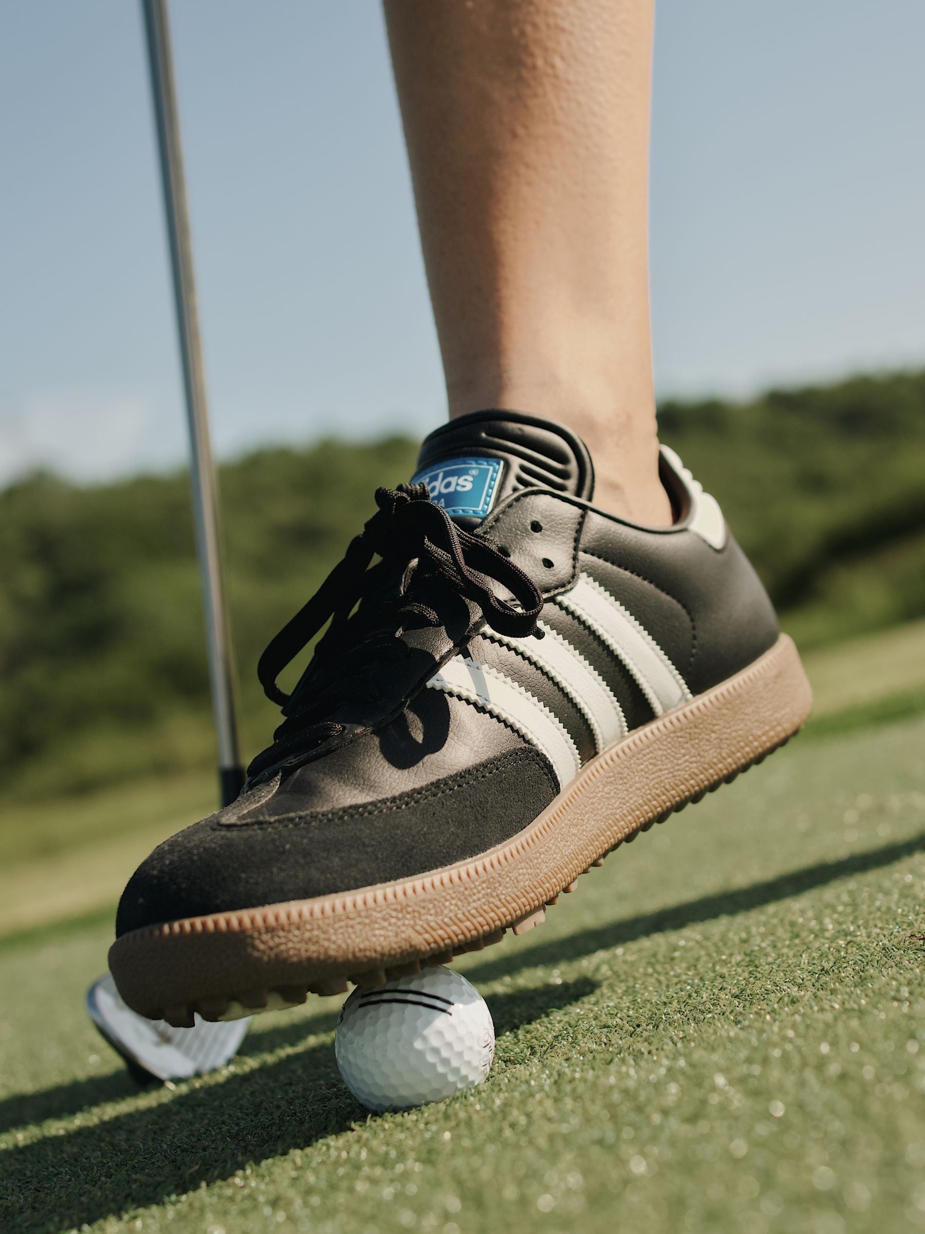 adidas Golf Samba White Black Shoes