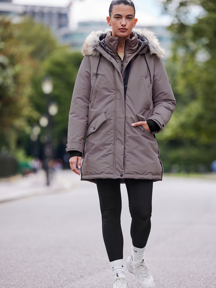 Mauve Purple Elements Waterproof Padded Parka Coat - Image 2 of 11