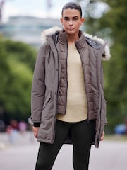 Mauve Purple Elements Waterproof Padded Parka Coat - Image 4 of 11