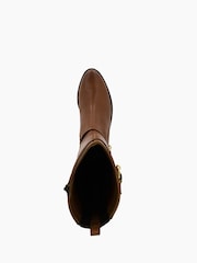 Dune London Natural Standard Fit Tepi Branded Trim Knee High Boots - Image 5 of 6