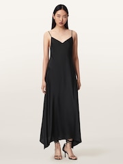 AllSaints Black Leona Dress - Image 1 of 6