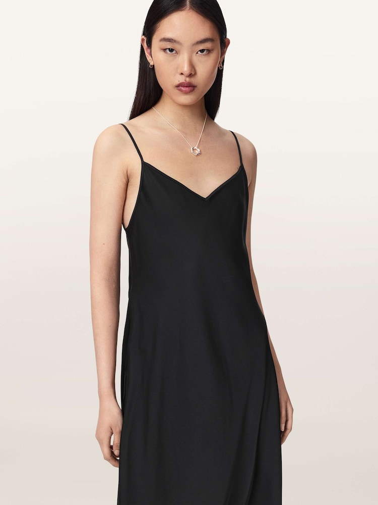 AllSaints Black Leona Dress - Image 2 of 6
