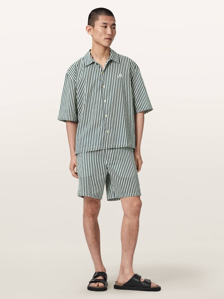 AllSaints Blue Chopin Shorts - Image 2 of 6