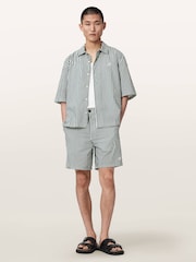 AllSaints Blue Chopin Shorts - Image 4 of 6
