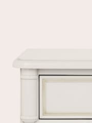 Laura Ashley Dove Grey Clifton 3 Drawer Bedside Table - Image 4 of 4