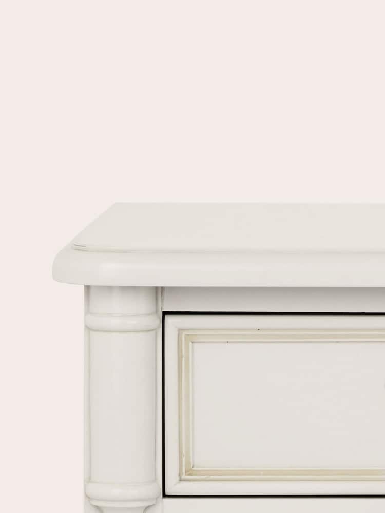 Laura Ashley Dove Grey Clifton 3 Drawer Bedside Table - Image 4 of 4