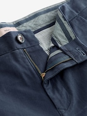 French Navy Blue Skinny Fit Stretch Chino Trousers - Image 7 of 9