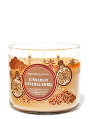 Bath & Body Works Cinnamon Caramel Swirl 3-Wick Candle 411g - Image 1 of 2