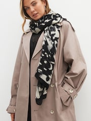 Black/White Butterfly Wing Lightweight Scarf - Image 1 of 5