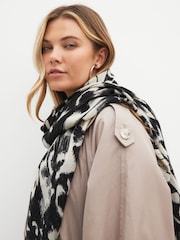 Black/White Butterfly Wing Lightweight Scarf - Image 2 of 5