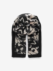 Black/White Butterfly Wing Lightweight Scarf - Image 3 of 5