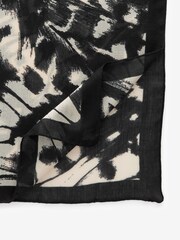 Black/White Butterfly Wing Lightweight Scarf - Image 4 of 5