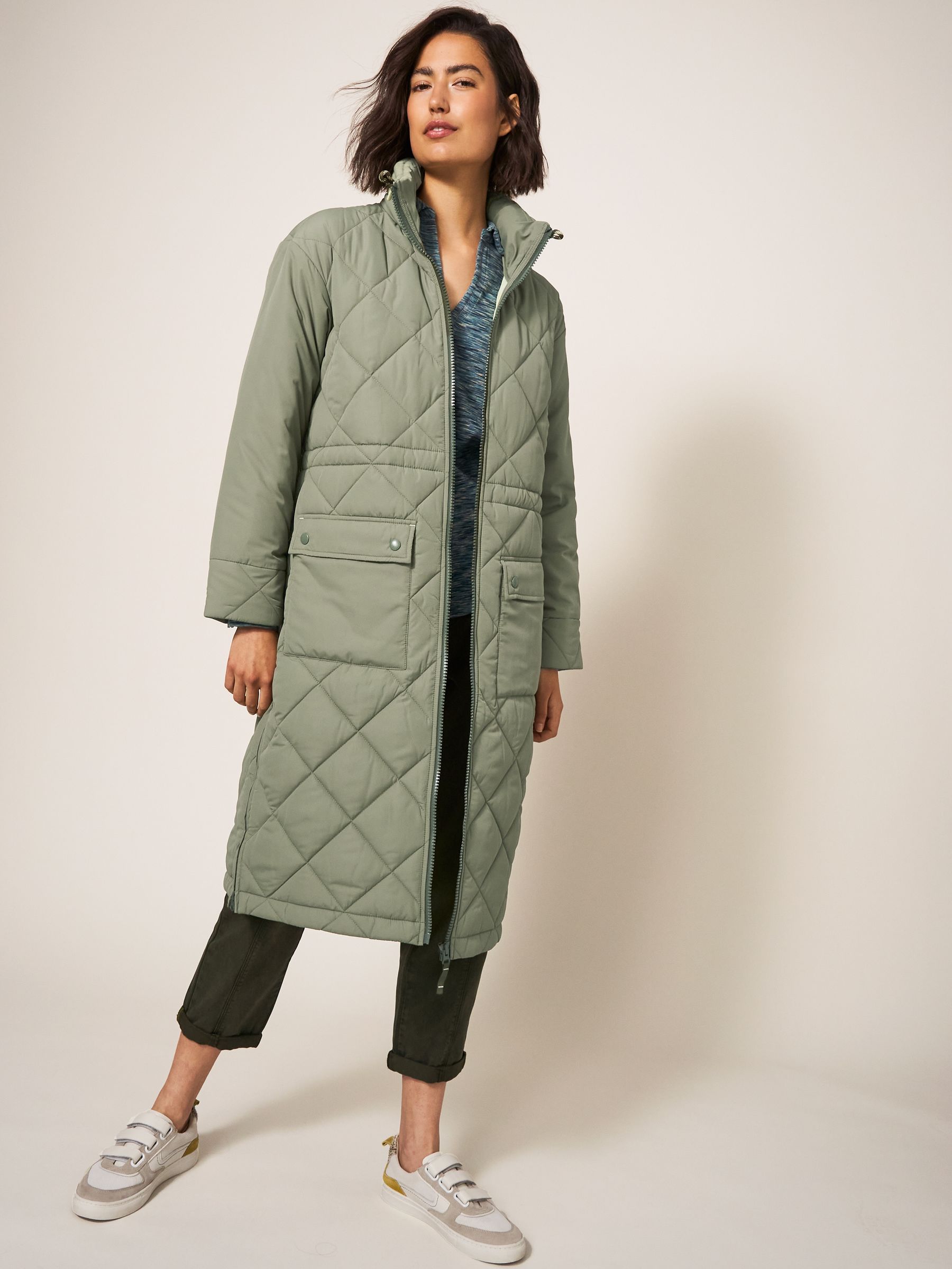 Buy White Stuff Green Lorena Quilted Coat from Next Luxembourg