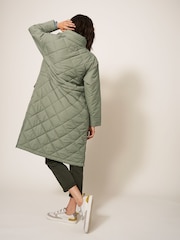 White Stuff Green Lorena Quilted Coat - Image 2 of 6