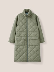 White Stuff Green Lorena Quilted Coat - Image 4 of 6