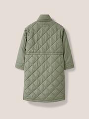 White Stuff Green Lorena Quilted Coat - Image 5 of 6