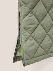 White Stuff Green Lorena Quilted Coat - Image 6 of 6