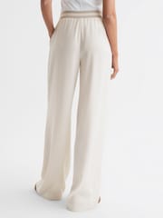 Reiss Neutral Abigail Wide Leg Elasticated Trousers - Image 5 of 5