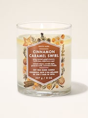 Bath & Body Works Cinnamon Caramel Swirl Signature Single Wick Candle 227g - Image 1 of 2