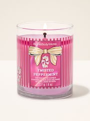 Bath & Body Works Twisted Peppermint Signature Single Wick Candle 227g - Image 1 of 2