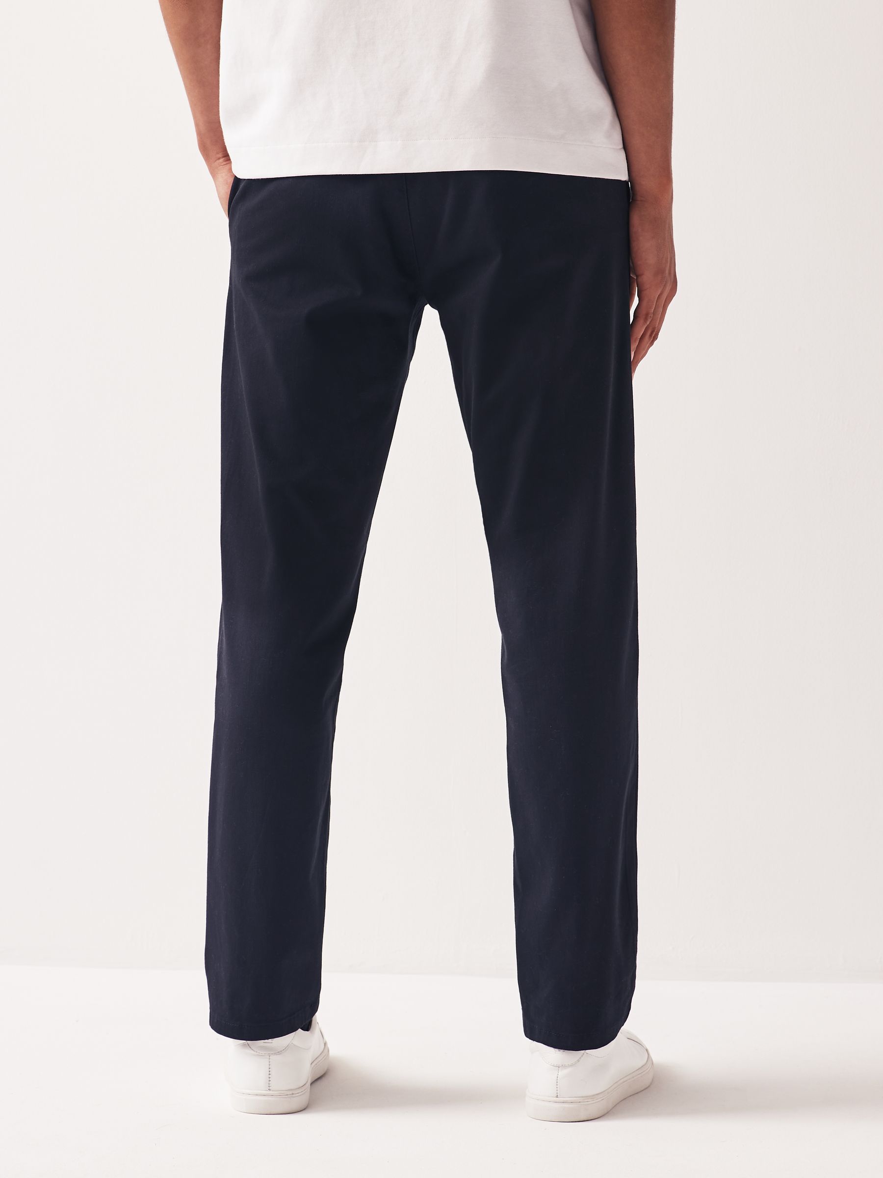 Buy Navy Blue Straight Fit Stretch Chinos Trousers from Next USA